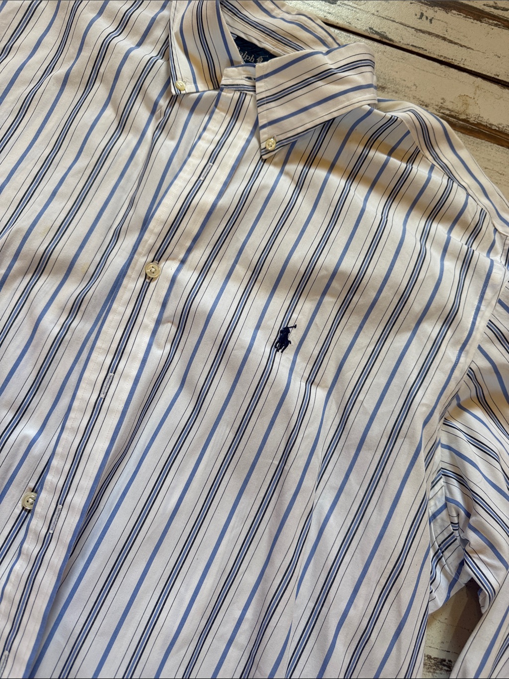 Men’s Ralph Lauren Polo Yarmouth Long Sleeved Striped Dress Shirt